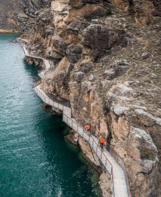 Riding the cantilevers - an engineering feat of epic proportions for a cycle trail
